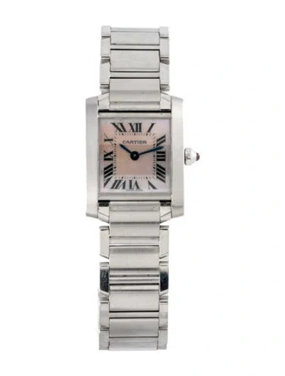 Pre-owned Cartier Tank Française Watch, 20mm In Multicolor