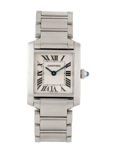 Pre-owned Cartier Tank Française Watch, 20mm In Multicolor