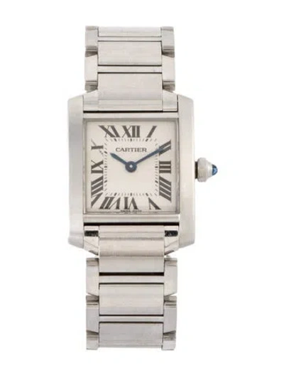 Pre-owned Cartier Tank Française Watch, 20mm In Multicolor