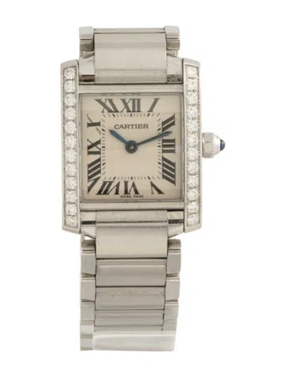 Pre-owned Cartier Tank Française Watch, 20mm In Multicolor