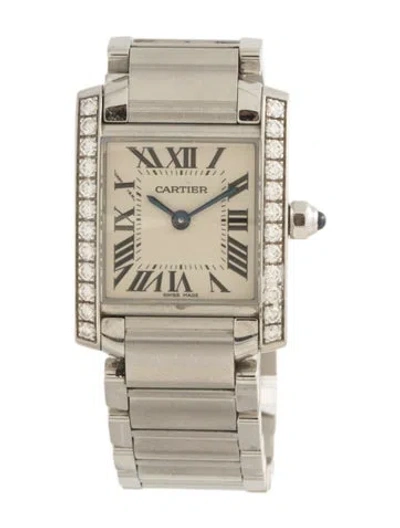 Pre-owned Cartier Tank Française Watch, 20mm In Multicolor