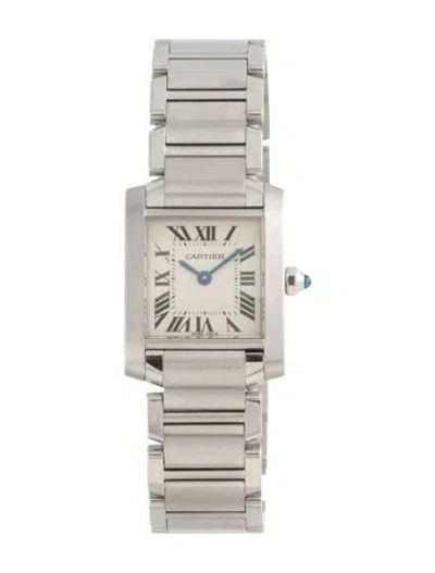 Pre-owned Cartier Tank Française Watch, 20mm In Multicolor
