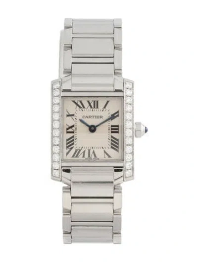 Pre-owned Cartier Tank Française Watch, 20mm In Multicolor