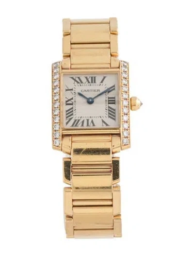 Pre-owned Cartier Tank Française Watch, 20mm In Multicolor