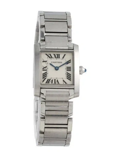 Pre-owned Cartier Tank Française Watch, 20mm In Multicolor