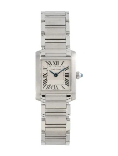 Pre-owned Cartier Tank Française Watch, 20mm In Multicolor