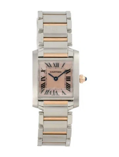 Pre-owned Cartier Tank Française Watch, 20mm In Multicolor