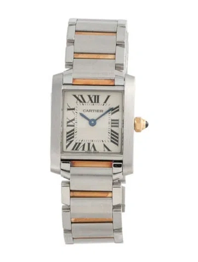 Pre-owned Cartier Tank Française Watch, 20mm In Multicolor