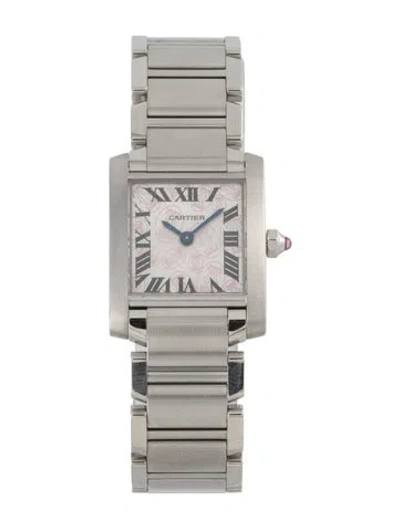 Pre-owned Cartier Tank Française Watch, 20mm In Multicolor