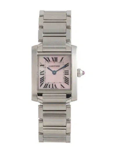 Pre-owned Cartier Tank Française Watch, 20mm In Multicolor
