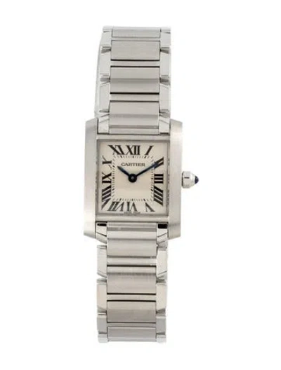 Pre-owned Cartier Tank Française Watch, 20mm In Multicolor