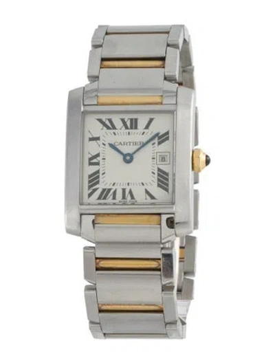 Pre-owned Cartier Tank Française Watch, 25mm In Multi