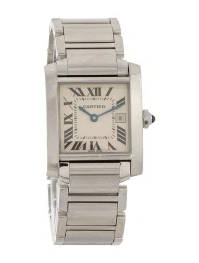 Pre-owned Cartier Tank Française Watch, 25mm In Multi
