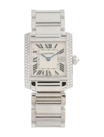Pre-owned Cartier Tank Francaise Watch, 25mm In Multi