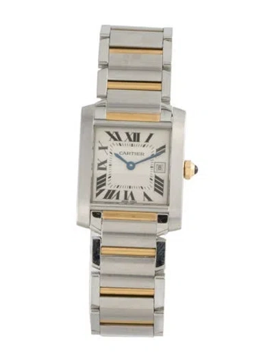 Pre-owned Cartier Tank Française Watch, 25mm In Multi