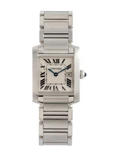 Pre-owned Cartier Tank Française Watch, 25mm In Multi