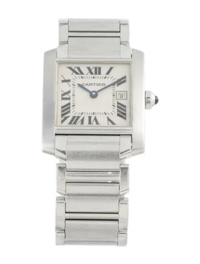 Pre-owned Cartier Tank Française Watch, 25mm In Multicolor