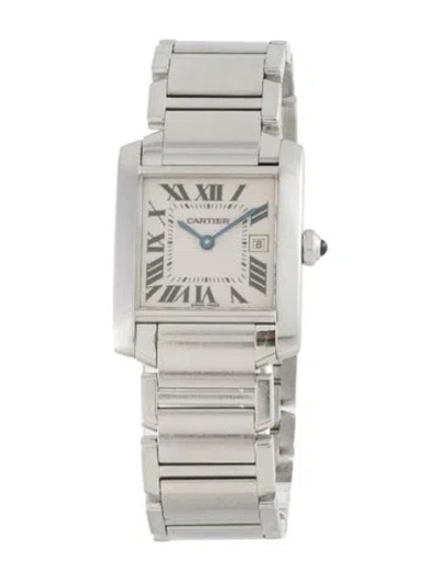 Pre-owned Cartier Tank Française Watch, 25mm In Multicolor