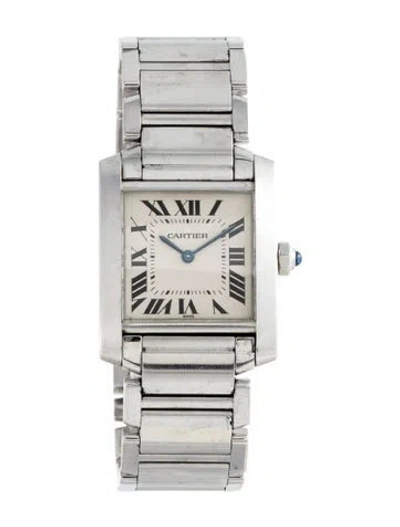 Pre-owned Cartier Tank Française Watch, 25mm In Multicolor