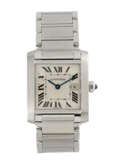 Pre-owned Cartier Tank Française Watch, 25mm In Multicolor