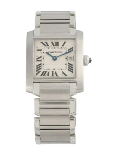 Pre-owned Cartier Tank Française Watch, 25mm In Multicolor