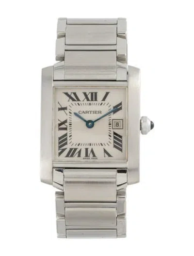 Pre-owned Cartier Tank Française Watch, 25mm In Multicolor