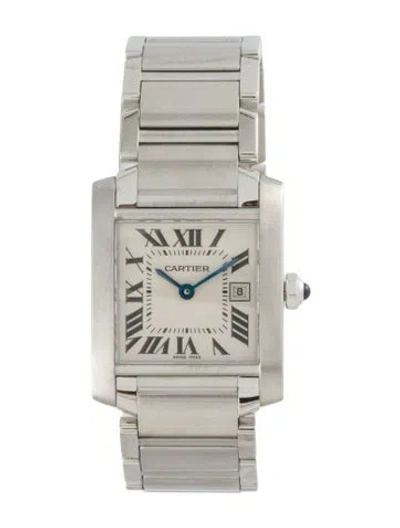 Pre-owned Cartier Tank Française Watch, 25mm In Multicolor