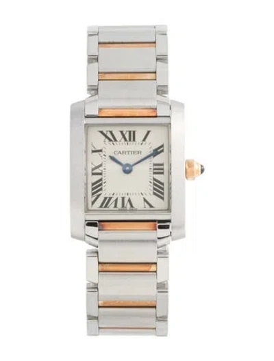 Pre-owned Cartier Tank Française Watch, 25mm In Multicolor