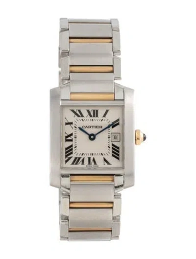 Pre-owned Cartier Tank Française Watch, 25mm In Multicolor