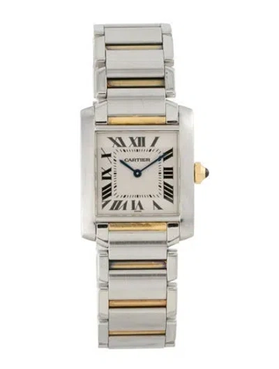 Pre-owned Cartier Tank Française Watch, 25mm In Multicolor