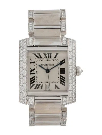 Pre-owned Cartier Tank Française Watch, 28mm In Multicolor