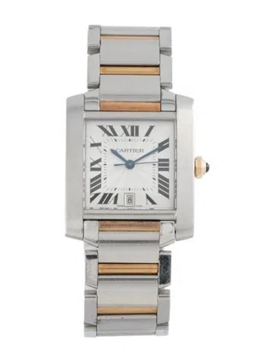 Pre-owned Cartier Tank Française Watch, 28mm In Multicolor