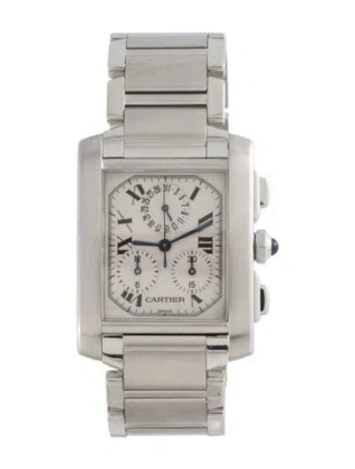 Pre-owned Cartier Tank Française Watch, 28mm In Multicolor