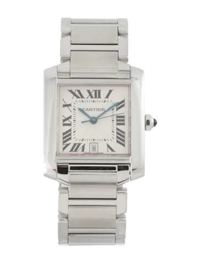 Pre-owned Cartier Tank Française Watch, 28mm In Multicolor