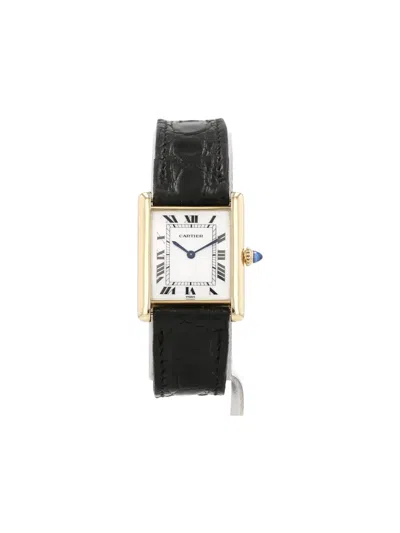 Pre-owned Cartier Tank Louis 27mm In Black