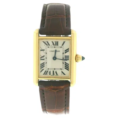 Pre-owned Cartier Tank Louis W1529856 18k Yellow Gold W/receipt & Papers 2013