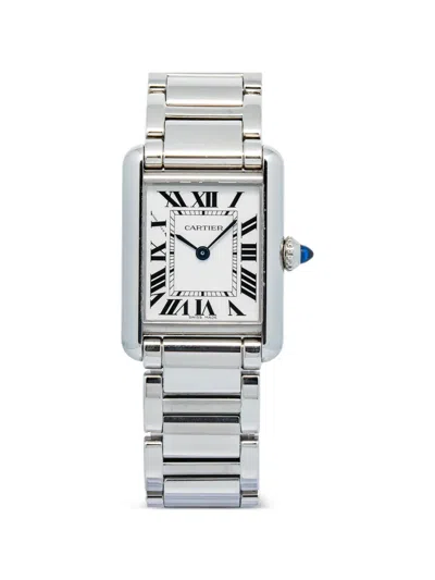 Pre-owned Cartier Tank Must 22mm Watch In White