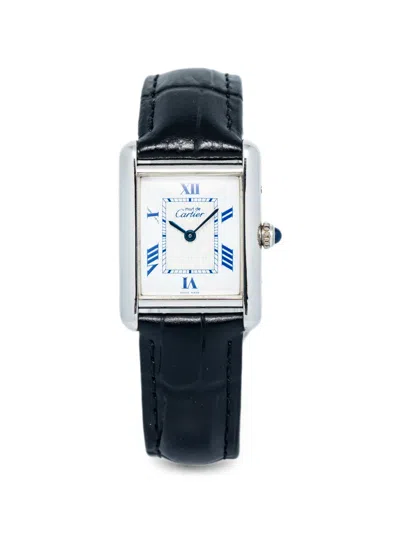 Pre-owned Cartier Tank Must 22mm Watch In White