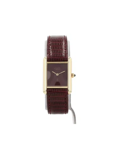 Pre-owned Cartier Tank Must 25mm In Red