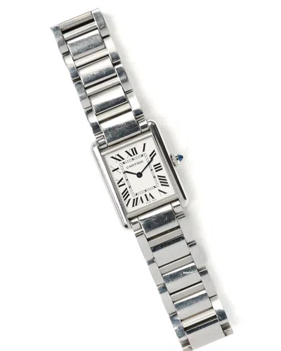 Pre-owned Cartier Tank Must 33x25mm 2022 Full Set Watch In White