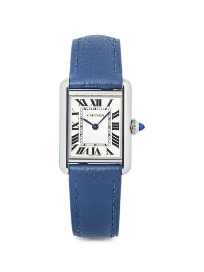 Pre-owned Cartier Tank Must 34mm Watch In White