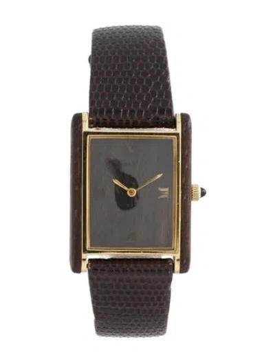 Pre-owned Cartier Tank 'palissandre De Rio' Watch In Multicolor