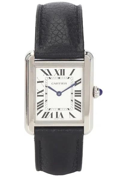 Pre-owned Cartier Tank Small Model Roman Dial Watch In Multi