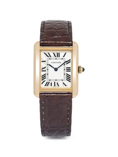 Pre-owned Cartier Tank Solo 24mm Watch In White