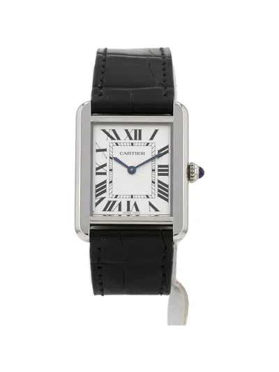 Pre-owned Cartier Tank Solo 31mm Watch In White