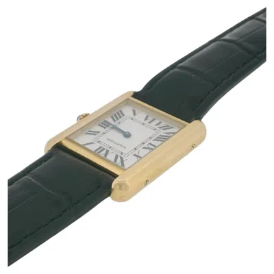 Pre-owned Cartier Tank Solo W1018755 18k Yellow Gold Ladies Watch W/papers 2012