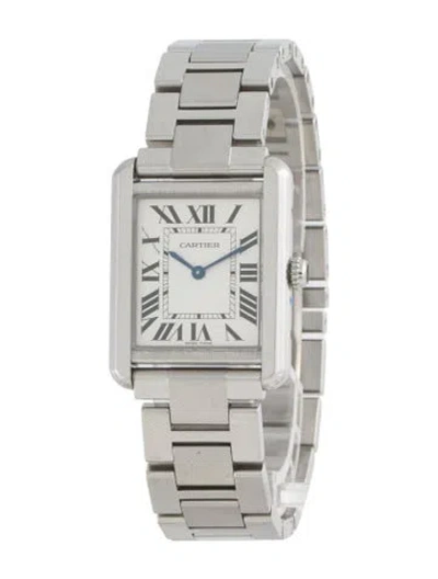 Pre-owned Cartier Tank Solo Watch, 24mm In Multicolor