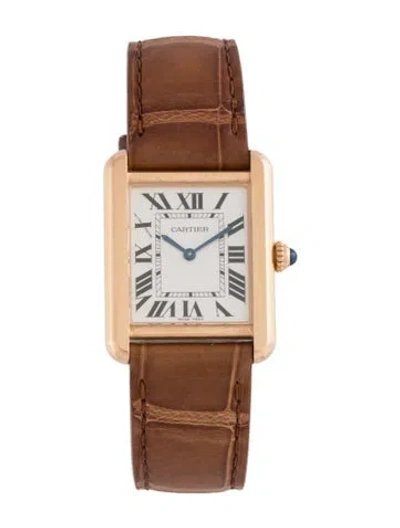 Pre-owned Cartier Tank Solo Watch In Multicolor