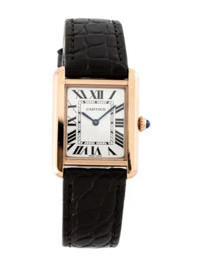 Pre-owned Cartier Tank Solo Watch In Multicolor