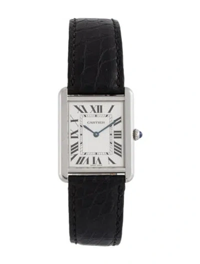 Pre-owned Cartier Tank Solo Watch In Multicolor
